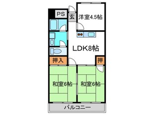 ハイツオオクラの物件間取画像